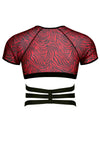 Harness Oberteil mit Gummibändern und Metallringen - SR-Zebra | Regnes Fetish Planet