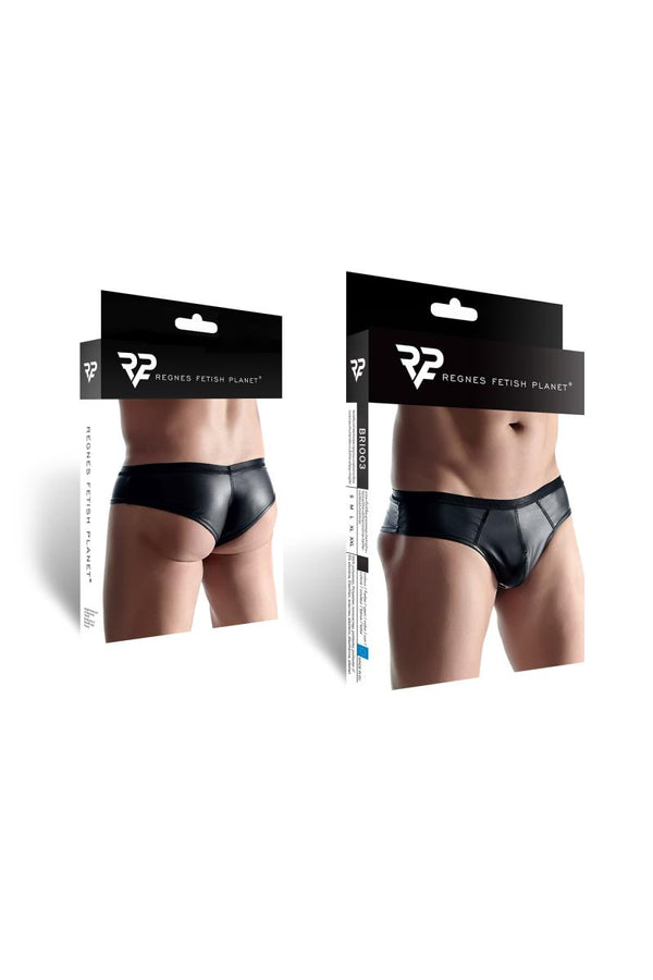 Wetlook-Herren-Slip mit Netz-Einsatz | Regnes Fetish Planet