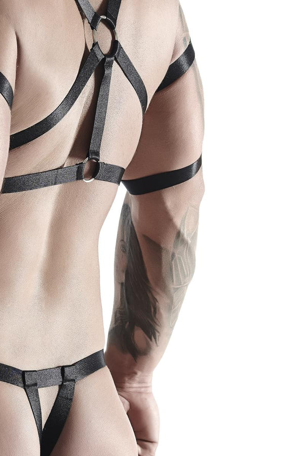 Elastisches Harness-Set mit Oberteil und zwei Unterteilen | Regnes Fetish Planet