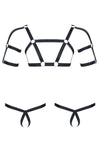 Elastisches Harness-Set mit Oberteil und zwei Unterteilen | Regnes Fetish Planet