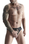 Durchsichtiger Herren-String aus Netzstoff mit breitem Bund | Regnes Fetish Planet