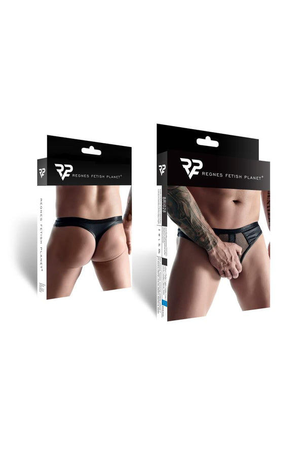 Durchsichtiger Herren-String aus Netzstoff mit breitem Bund | Regnes Fetish Planet