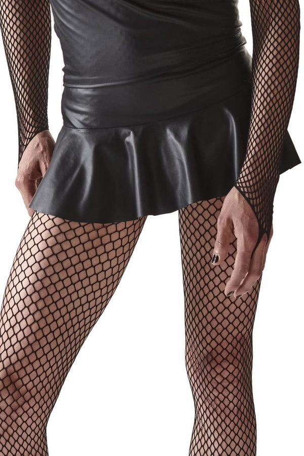 Dehnbarer Minirock aus glänzendem Wetlook-Material | Regnes Fetish Planet