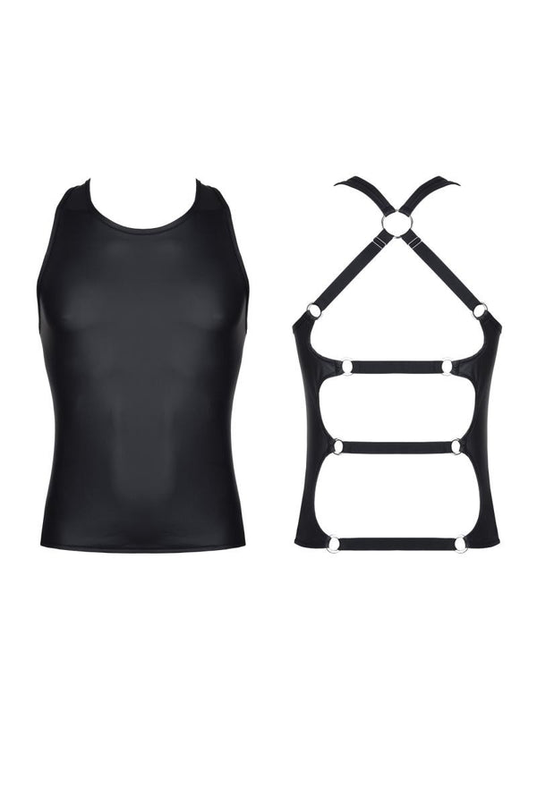 Wetlook T-Shirt mit Metallringen und Gummibändern | Regnes Fetish Planet
