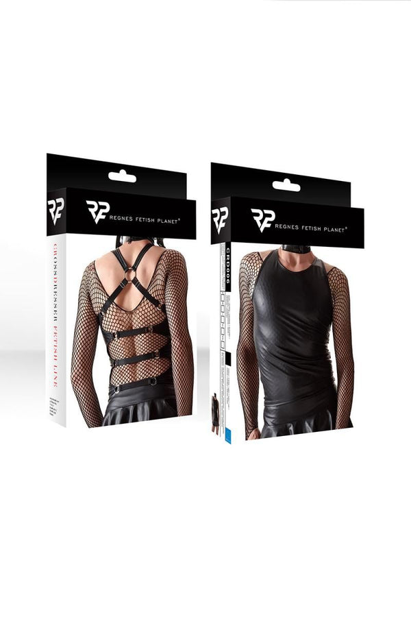 Wetlook T-Shirt mit Metallringen und Gummibändern | Regnes Fetish Planet