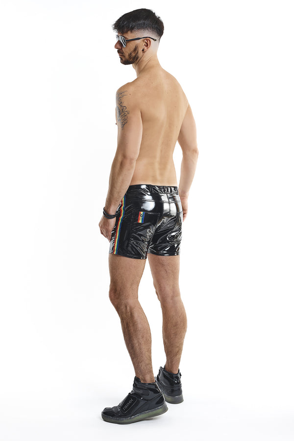 Lack-Shorts mit Taschen und Metallring | Regnes Fetish Planet