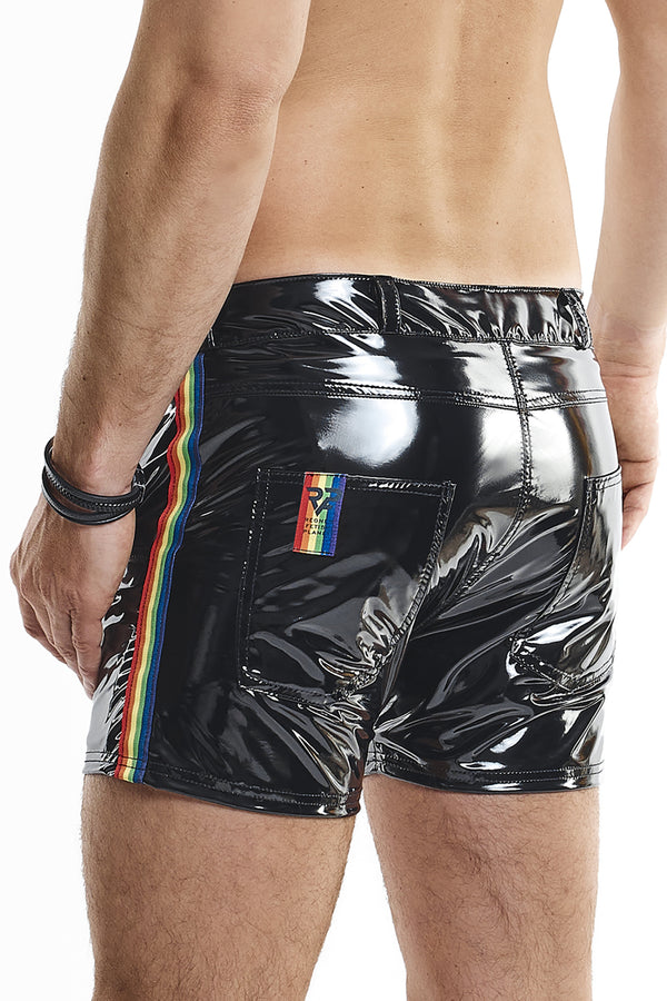 Lack-Shorts mit Taschen und Metallring | Regnes Fetish Planet