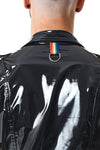 Military Hemd aus Lack-Optik mit LGBTQ+ Details | Regnes Fetish Planet