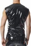PVC Herren Weste mit vertikalen Nähten und Zipper | Regnes Fetish Planet