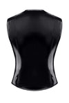 PVC Herren Weste mit vertikalen Nähten und Zipper | Regnes Fetish Planet