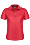 Rotes aufregend glänzendes Wetlook Poloshirt im athletischen Slim Fit Design | Regnes Fetish Planet