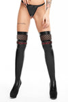 Transparente Netz-Strümpfe mit Seidenband elegant gearbeitet | 7Heaven
