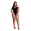 Schwarzer eleganter Fashion Body mit modernem gekreuzten Ausschnitt von Le Désir by Shots – Ansicht 8