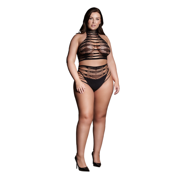 Schwarzes aufregendes zweiteiliges Dessous Set für verlockende Nächte von Le Désir by Shots – Ansicht 8