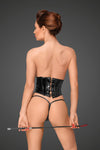 Sexy PVC Korsett mit verstellbarer Schnürung auf der Rückseite schwarz_88824.jpg