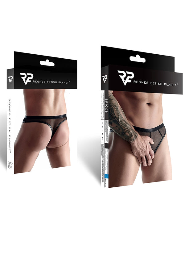 Sexy Slip elastisch mit feinem Muster für Herren - Schwarz_85207.jpg