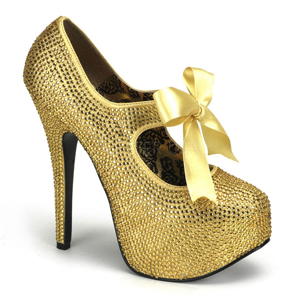 TEEZE-04R Plateau Pumps - Gold von Bordello