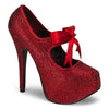 TEEZE-04R Plateau Pumps Rot von Bordello