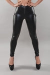 Sexy Military Wetlook Leggings TDMeike001 mit Lack-Details | Demoniq