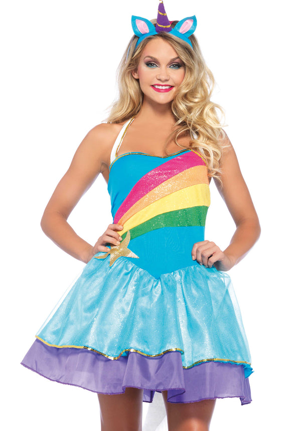 Kostüm - Regenbogen Einhorn | Leg Avenue