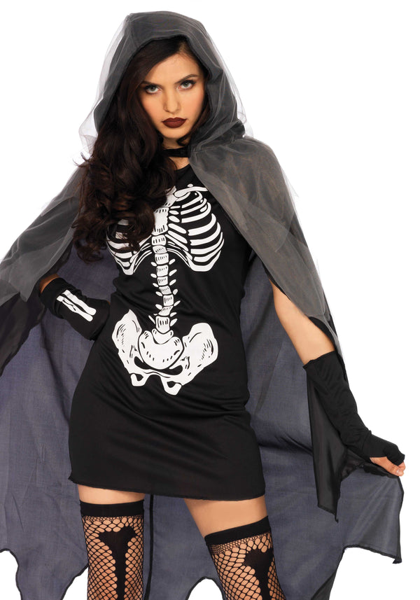 Kostüm - Sexy Skelett schwarz | Leg Avenue