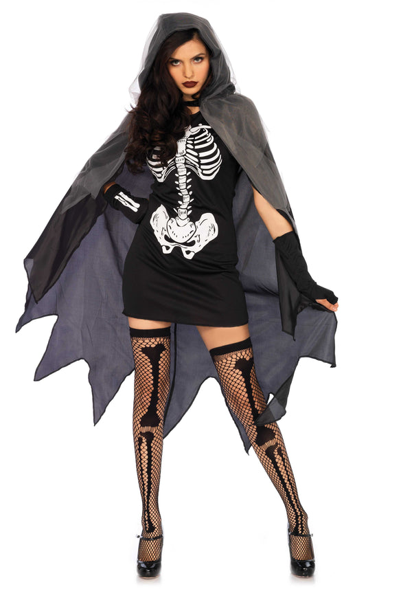 Kostüm - Sexy Skelett schwarz | Leg Avenue