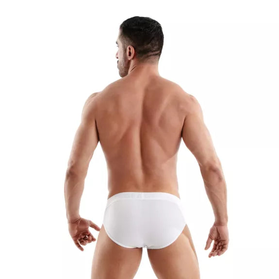 Slip Herren weiß, weiche Baumwolle & Satin-Jacquard Bund | TOF Paris
