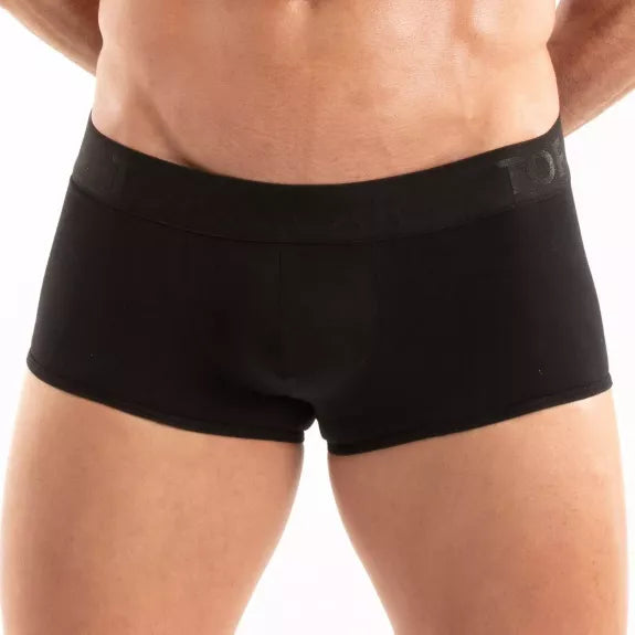 Boxershorts mit edlem Satinbund - weich & komfortabel, Schwarz | TOF Paris