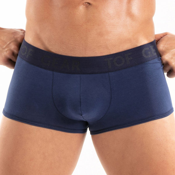 Boxershorts Herren Marineblau mit edlem Satinbund und Komfort | TOF Paris
