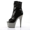 ADORE-1008SQ Plateau Stiefeletten Schwarz von Pleaser – Ansicht 3