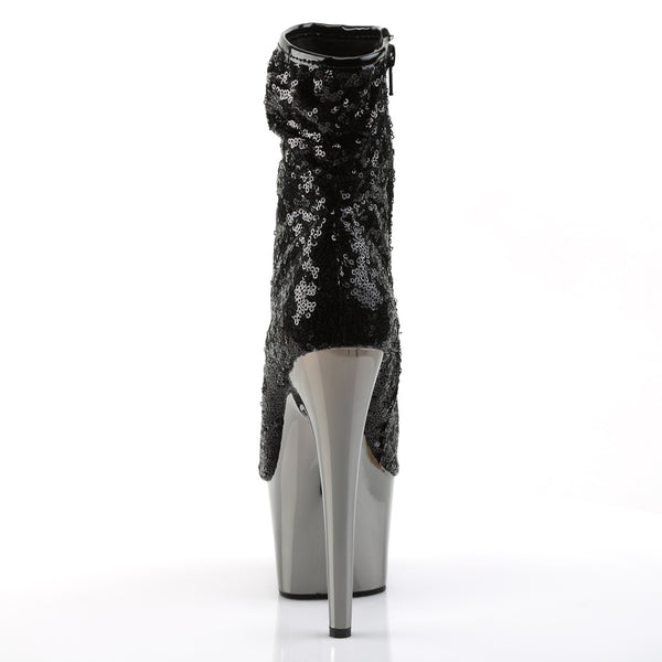 ADORE-1008SQ Plateau Stiefeletten Schwarz von Pleaser – Ansicht 4