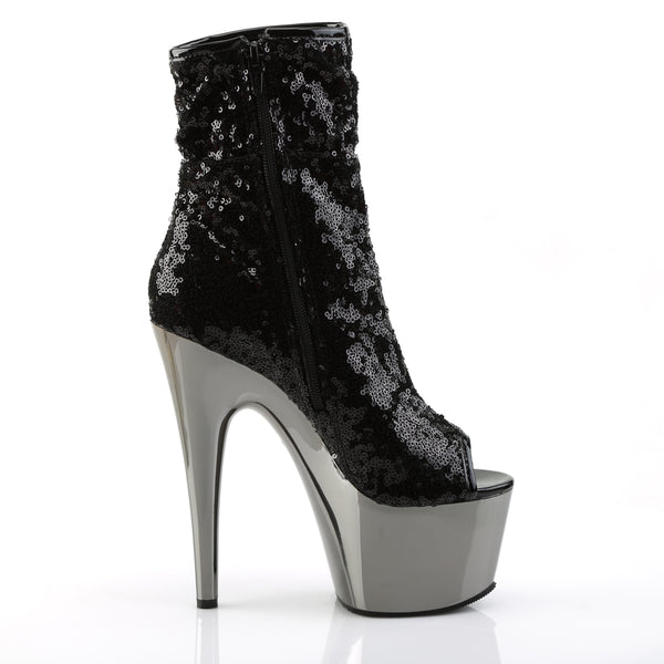 ADORE-1008SQ Plateau Stiefeletten Schwarz von Pleaser – Ansicht 5