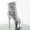 ADORE-1008SQ Plateau Stiefeletten - Silber von Pleaser – Ansicht 5