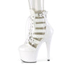 ADORE-1013MST Plateau Stiefeletten - Weiß Lack von Pleaser – Ansicht 3