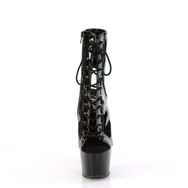 ADORE-1016 Plateau Stiefeletten - Schwarz Lack von Pleaser – Ansicht 2