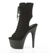 ADORE-1016 Plateau Peeptoe Stiefeletten Schwarz Velour von Pleaser – Ansicht 3