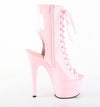 ADORE-1016 Plateau Peeptoe Stiefeletten Rosa Lack von Pleaser – Ansicht 5