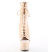 ADORE-1016 Plateau Peeptoe Stiefeletten Beige Lack von Pleaser – Ansicht 2