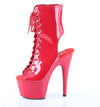 ADORE-1016 Plateau Peeptoe Stiefeletten Rot Lack von Pleaser – Ansicht 3