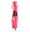 ADORE-1016 Plateau Peeptoe Stiefeletten Rot Lack von Pleaser – Ansicht 4