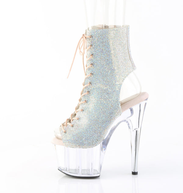 ADORE-1016C-RS Plateau Stiefeletten Silber von Pleaser – Ansicht 3