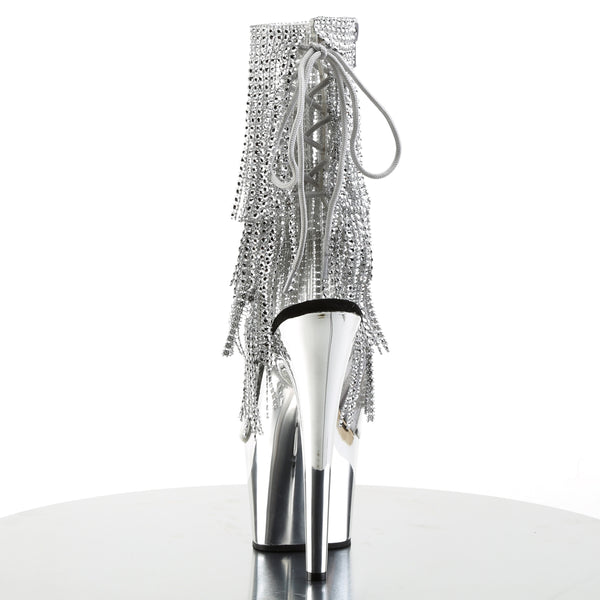 ADORE-1017RSF Plateau Stiefeletten Silber von Pleaser – Ansicht 4