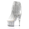 ADORE-1017SRS Plateau Stiefeletten Silber von Pleaser – Ansicht 3