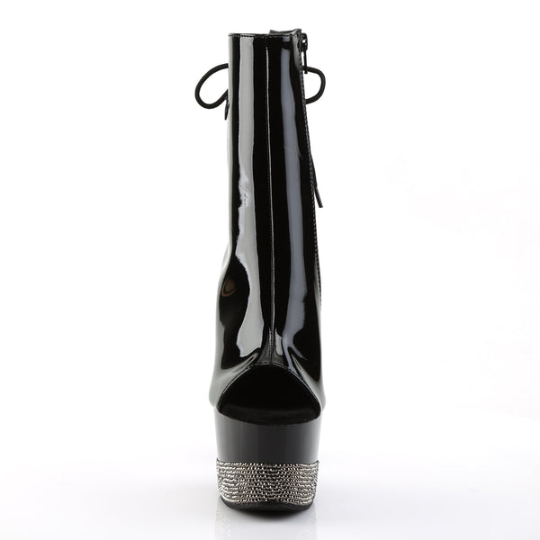 ADORE-1018-3 Plateau Stiefeletten Lack Schwarz von Pleaser – Ansicht 2