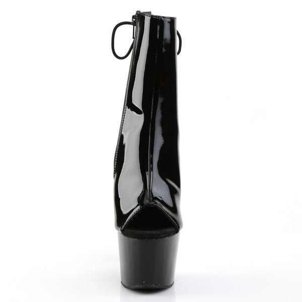 ADORE-1018 Plateau Stiefeletten Schwarz Lack von Pleaser – Ansicht 2