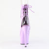 ADORE-1018 Plateau Peeptoe Stiefeletten Violett Lack von Pleaser – Ansicht 4