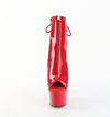 ADORE-1018 Plateau Peeptoe Stiefeletten Rot Lack von Pleaser – Ansicht 2
