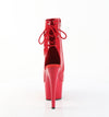 ADORE-1018 Plateau Peeptoe Stiefeletten Rot Lack von Pleaser – Ansicht 4
