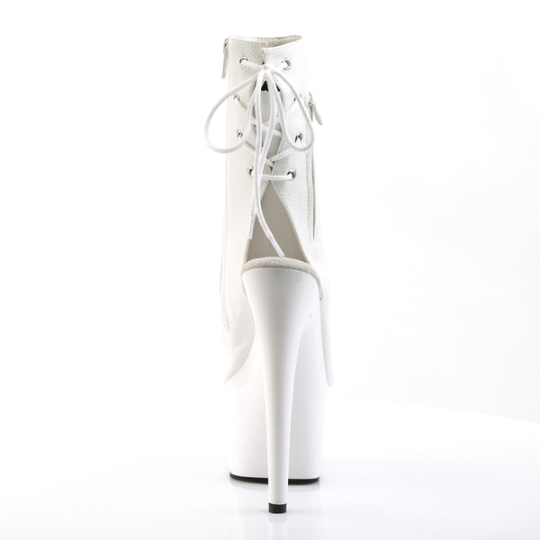 ADORE-1018 Plateau Stiefeletten Weiß von Pleaser – Ansicht 4