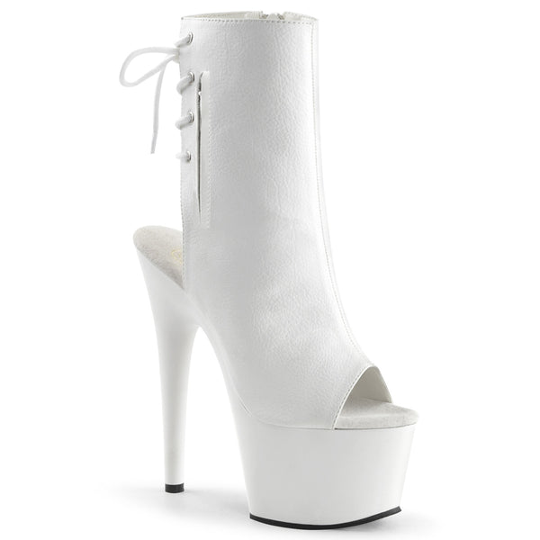 ADORE-1018 Plateau Stiefeletten Weiß von Pleaser